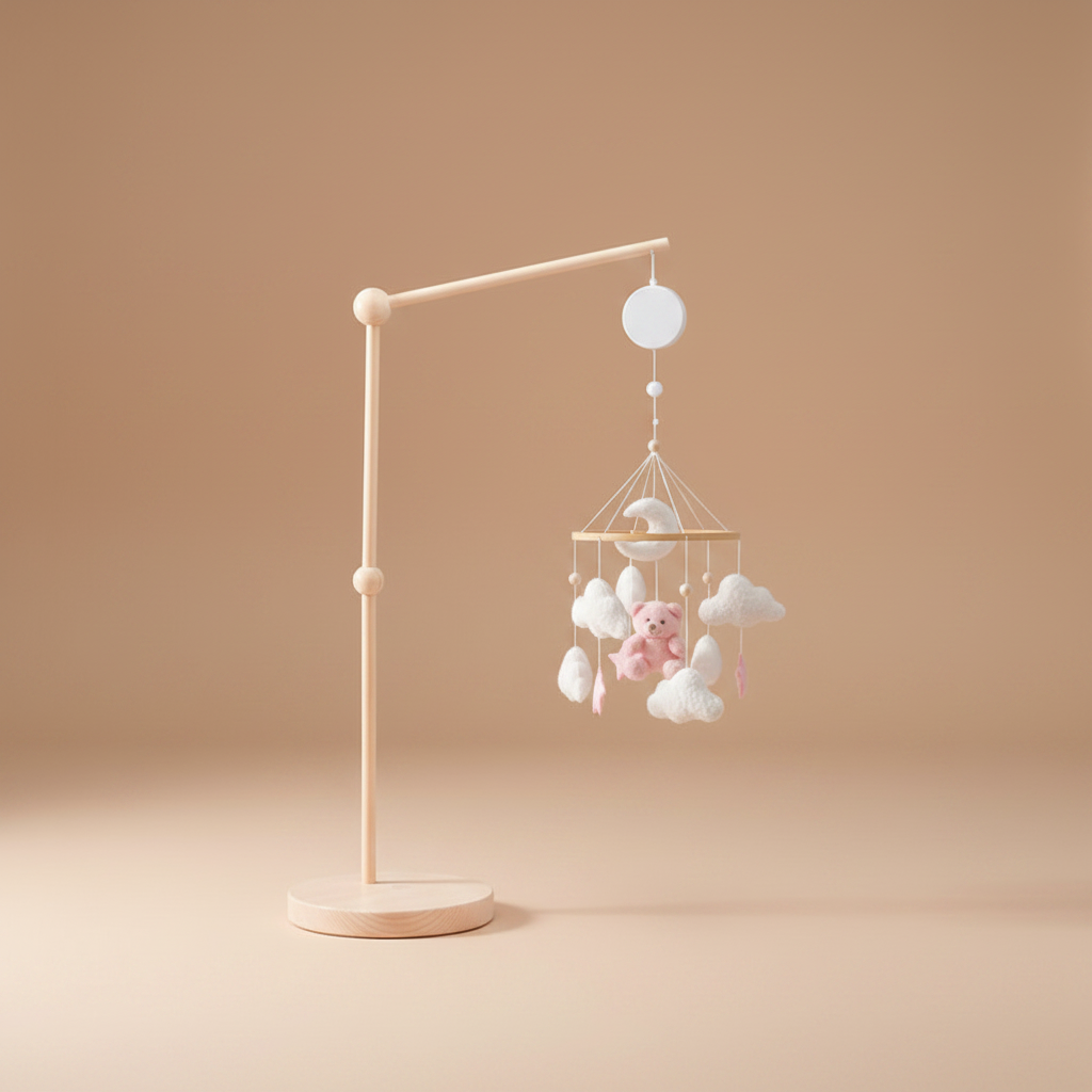 Crib Mobile - Pink Bear