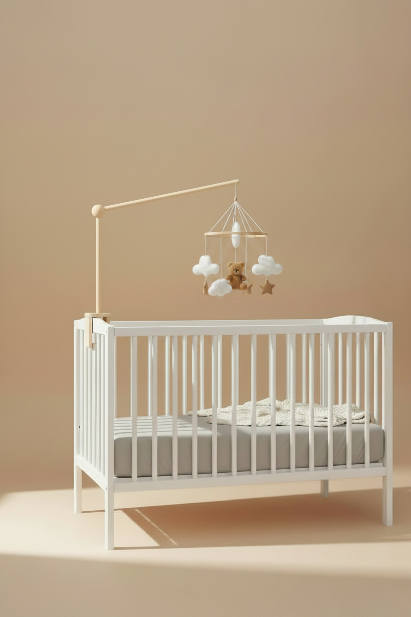 Crib Mobile with Toys Visible